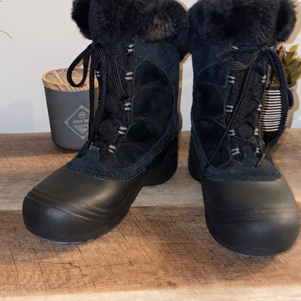 Columbia Sierra Summette Black Lace Up Boots Size 8 - Picture 3 of 8